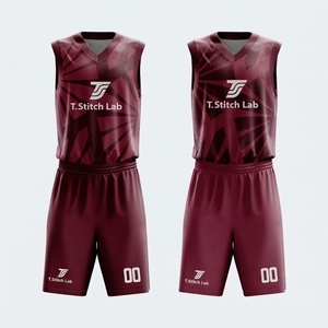 Nouveauté, uniforme de basket-ball réversible pour hommes de haute qualité, antibactérien, personnalisé avec le nom de l'équipe, col en V, manches courtes, évacuation de l'humidité - Product Image 3