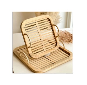 Bandeja de madera de diseño lujoso, té y café Perfecta para servir, bandeja de servidor de galletas para accesorios de utensilios de cocina - Product Image 3