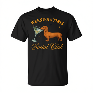 Camiseta para perros Dachshund con diseño de Weenies y Martinis para promociones - Product Image 2