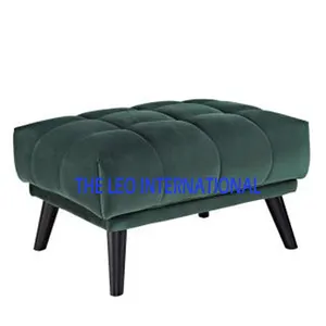 Brasit sgabello primo pavone colore verde poggiapiedi imbottito pouf tavolino 30x24x17 pollici sedile di lusso mobili in legno 4 gambe