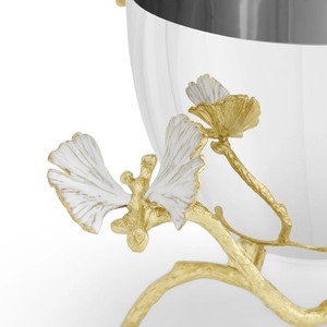 Bol en métal de luxe contemporain Pièce maîtresse décorative faite à la main Accent de table Affichage intérieur de maison moderne - Product Image 2