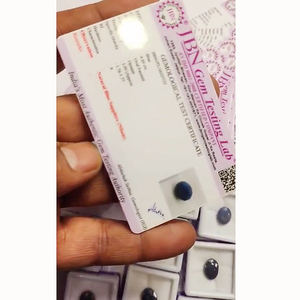 พลอยแซฟไฟร์สีฟ้าธรรมชาติ18ชิ้นได้มากพร้อมใบรับรองด้านรูปไข่สินค้าผลิตจากโรงงานอัญมณีหลวมตัด $77.9 - Product Image 2