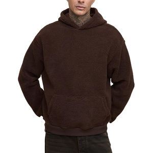 Sweat à capuche pour homme de haute qualité, coupe régulière, poids lourd, 350 g, épaules tombantes, poche écologique, spandex/coton, acide - Product Image 1