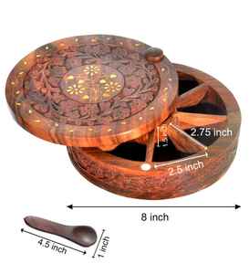 Boîte d'organisation d'épices de cuisine en bois écologique haute capacité, conception de conservation aromatique, réglage de la finesse, compatible lave-vaisselle - Product Image 4