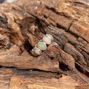 Ethiopian <b>Opal</b> Oval Cut Sterling Silver IGI Certified <b>Ring</b> October Birthstone Handmade Elegant Party Gift for Women - Product Image 2