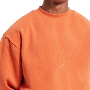 Sudadera Extra Grande Color Naranja Brillante para Hombre, Hombros Caídos, Felpa de Algodón Grueso, Sudadera con Estampado Personalizado, Ropa Urbana - Product Image 5