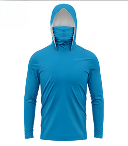 Sudadera con Capucha de Pesca de Alto Rendimiento para Hombre, Talla Grande, de Spandex/Poliéster, Secado Rápido, Transpirable, UPF 50+, Logotipo Personalizado - Product Image 3