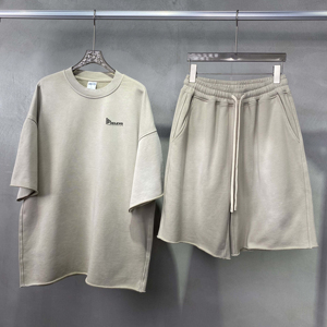 Conjunto de Camiseta y Pantalones Cortos Deportivos Casuales de Verano, Color Sólido, Manga Larga, Hecho en Pakistán, Diseño Transpirable - Product Image 2