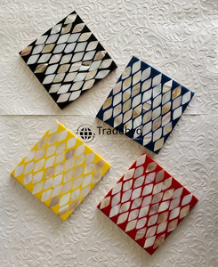 ชุดที่รองแก้วแบบฝังไม้ถูพื้นทันสมัยโดย tradebyd หรูหราทำด้วยมือของตกแต่งโต๊ะสำหรับพื้นที่หรูหรา - Product Image 2