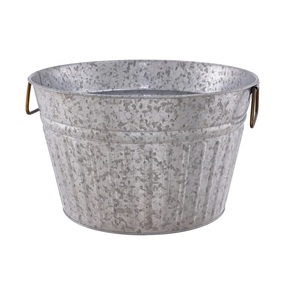 Square metal planter flowerpot galvanized <b>flower</b> planter metal bucket pink <b>basket</b> with handles <b>for</b> home decor planters - Product Image 4