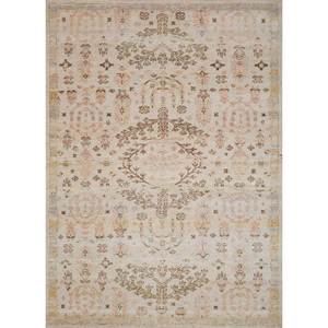 พรมขนสัตว์ถักมือ Erbe สีเบจและสีน้ำตาล ลายเหรียญรูปสี่เหลี่ยมผืนผ้า แบบจิ๊กซอว์ สไตล์ทับริซ สำหรับทางเข้าบ้าน ห้องนั่งเล่น รุ่น GS-1014 - Product Image 1