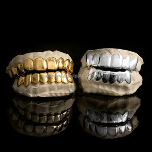 Joyería fina, parrillas de dientes de Hip Hop, chapado en oro Real, pesado, sólido, Plata de Ley 925, apto para dientes de corte profundo, Grillz para dientes - Product Image 3