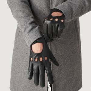 Guantes de Conducción Ferdinand de Cuero Genuino, Negros, para Deportes de Invierno y Viajes, Aptos para Ciclismo y Uso Diario - Product Image 3