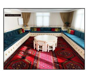 Design d'intérieur Majlis arabe, design classique moderne, ensemble élégant pour salon, sièges d'angle luxueux, design gain de place - Product Image 1