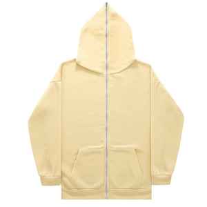 Wholesale Long <b>Zip</b> <b>Up</b> Hoodies Mens Casual Streetwear Hooded Sweatshirt Full Zipper <b>Jacket</b> With Pockets Custom Logo OEM - Product Image 4