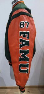 Floride A & M University Famu Varsity Veste Hommes Femmes Vintage Laine Soie Brodé Lettermen Veste Bouton Décoration Hiver - Product Image 3