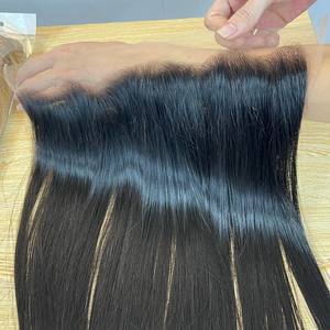 Perruque Lace Frontal Closure HD, Film Transparent, fournisseur de dentelle frontale suisse, vente en gros, 5x5, 13x4, 13x6, cheveux crus vietnamien personnalisés - Product Image 1