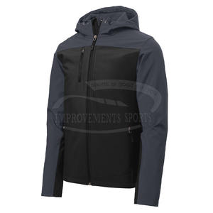 Chaqueta Softshell personalizada de alta calidad para invierno, correr, senderismo, impermeable, con capucha, teñido liso, estilo callejero hecho en Pakistán - Product Image 1