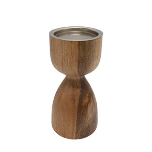 Handmade Modern Style Wooden Candle Stand Unique Decorative Brown Candle <b>Pillar</b> Holder for Wedding Tabletop Decor Christmas - Product Image 3