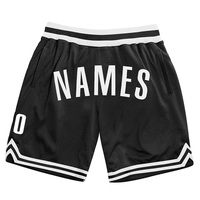 Pantalones Cortos de Baloncesto Personalizados con Letras Grandes en la Espalda, Tela de Malla Transpirable, Cintura con Cordón Ajustable, Múltiples Opciones de Color, Deportivos para Adultos