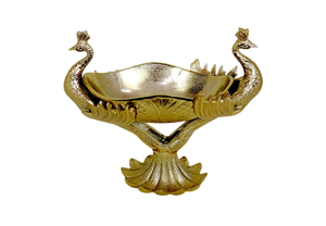 Bol à fruits secs de conception de paon pour la décoration à la maison de table à manger en bol plaqué or pour la décoration de fête de mariage et les décorations du Ramadan - Product Image 3