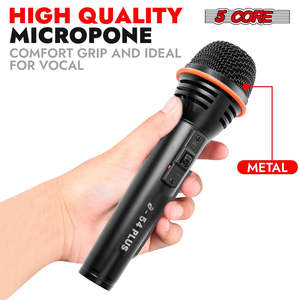 5Core <b>Microphone</b> Dynamic Mic Karaoke <b>Singing</b> Studio XLR Mics Handheld Microfono - Product Image 6