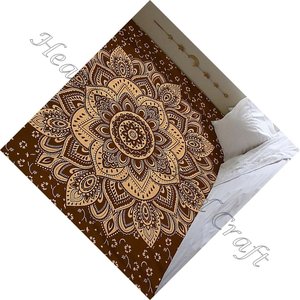 Tapisserie d'art Mandala pour décoration de maison, carré Mandala 100% coton imprimé tapisserie Hippie Mandala tapisserie - Product Image 5