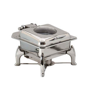Silver Plated Finishing Size Chafing Dish <b>Food</b> Warming Hotel Restaurants Decoration Chafing Dish With Burner Chafing Dish - Product Image 1