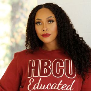 HBCU Delta Educated Chenille Crewneck Sweatshirt Premium Fleece Sorority Apparel Greek DST Maroon <b>Pride</b> Winter <b>Top</b> - Product Image 2