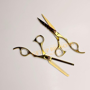 Ciseaux de barbier élégants sur mesure avec manche en céramique, lames en acier inoxydable, ciseaux à effiler pour droitiers, 26 dents - Product Image 5