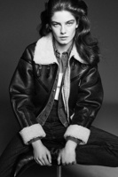 Veste en faux cuir épais véritable pour femmes Manteau de motard d'agneau chaud avec ceinture décontractée Outwear Ladies' Nylon Lining Woven Method