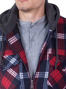 High Quality <b>Men's</b> <b>Flannel</b> <b>Jackets</b> for <b>Men</b> Big and Tall Zip up Winter Pockets <b>Jacket</b> Hoodies for <b>Men</b> Hooded Fleece Shirt <b>Jacket</b> - Product Image 3