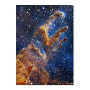 James Webb XXL <b>Poster</b> 100x140 cm Framed Art Deco 'Pillars of Creation' Modern Paper Wall Hanging for Office Decorative Use - Product Image 1