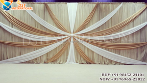 Ceremonia de Haldi, telón de fondo de escenario de boda, telón de fondo de escenario de boda de lujo, decoración de cortina, cortina lisa con cortinas para nosotros - Product Image 4