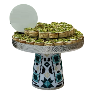 Tazón redondo de Metal plateado hecho a mano ecológico, tazón de Chocolate moderno, mesa de boda para exhibición de postres y tazón de servidor de dulces - Product Image 3