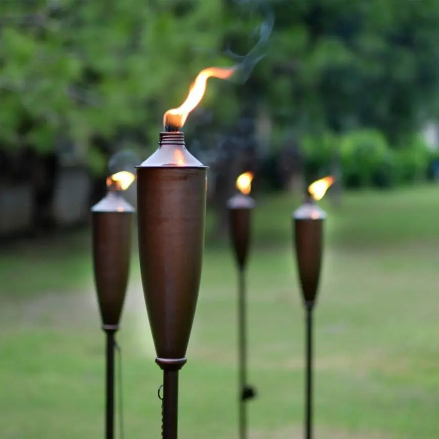 Schwarze Metall-Torch Edelstahl Kupfer plattiert Garten Tiki-Torch verfügbar im Großhandel und günstiger Preis direkt indische Fabrik