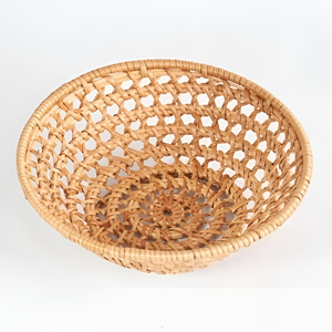 Fast shipping woven <b>rattan</b> pantry organizer <b>baskets</b> cheap price natural <b>storage</b> <b>basket</b> bowl - Product Image 1