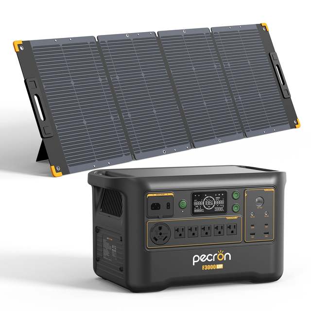 PECRON F3000LFP 3000W 3072Wh LiFePO4 Solar Generator Portable Power Station for RV Camping Home Backup EU/USA Stock