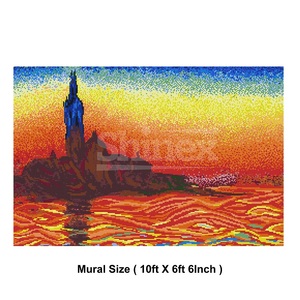 Mosaïque de verre moderne de 10mm d'épaisseur pour les espaces intérieurs Revêtement mural texturé élégant au design contemporain pour les hôtels et les écoles - Product Image 2