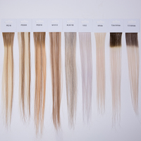 Échantillon populaire de cheveux vierges russes, couleur Balayage, pour coloration universelle, 51 couleurs, 100% cheveux humains, tissage à double trame