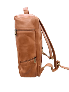 Vente en gros Sac à dos unisexe élégant bohème pour ordinateur portable organisé en cuir marron véritable spacieux un grand compartiment Portable ordinateur portable - Product Image 4