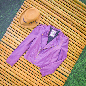 Veste de motard en cuir rose sur mesure en gros, col montant d'hiver, fabrication professionnelle, meilleure qualité - Product Image 1