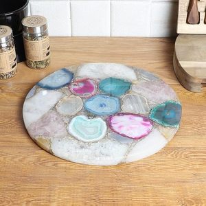 Sceau en agate poli artisanal, décoration de luxe pour la maison, motif floral religieux, résine, couleur personnalisée, qualité supérieure - Product Image 2