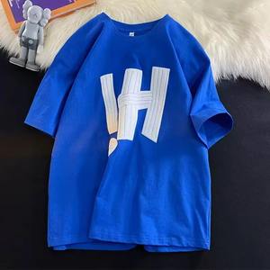 เสื้อเจอร์ซีย์สไตล์สตรีทโอเวอร์ไซส์ของผู้ชายเสื้อเจอร์ซีย์พิมพ์โลโก้แบบสั่งตัด - Product Image 5