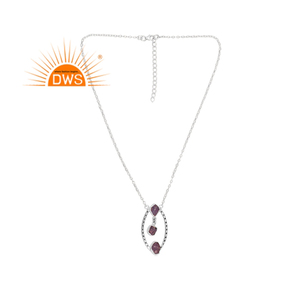 Meilleures ventes Collier pendentif en argent sterling oxydé avec pierres précieuses en tanzanite naturelle Fabricant de bijoux personnalisés - Product Image 3