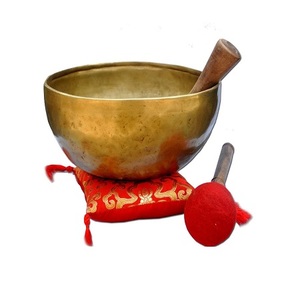 Cuenco para cantar de Yoga de latón de más nuevo diseño, forma redonda, Color dorado, Meditación Budista, cuenco para cantar de Yoga EN LA India - Product Image 4