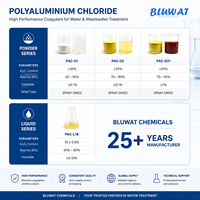 PAC et PAM pour le traitement de l'eau par coagulation et floculation