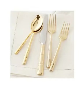 Cuillère en laiton ensemble de couverts de Restaurant cuillères fourchette couteau haute qualité élégant ensemble de couverts en laiton - Product Image 1