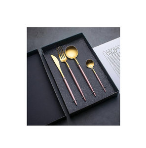 Mirrored Cutlery Set for Wedding Business Gift <b>Flatware</b> Sets Clear Handle Stainless Steel Mirror Polished Cutlery Set - Product Image 3