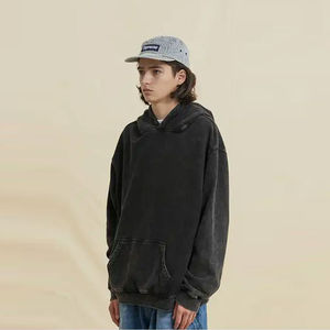 Sudaderas Personalizadas de Algodón 100% con Lavado Ácido, Estilo Casual, Gruesas, Vintage, Térmicas, Desgastadas por el Sol, Esenciales de Invierno para Hombre, OEM - Product Image 2